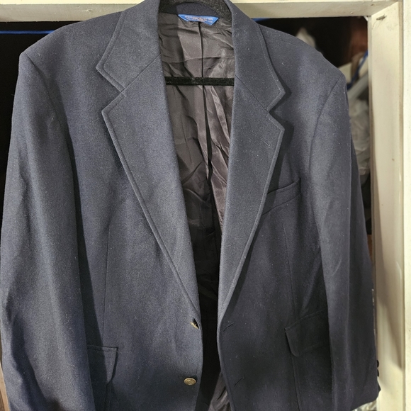 Vintage Pendleton Mens Navy Blue Wool  Sportcoat size 42 - Picture 3 of 8